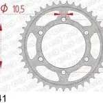 Couronne AFAM 41 dents acier pas 520 type 86606 Triumph Street Twin 900