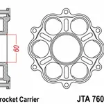 Support de couronne JT SPROCKETS 6 Silentblocs Ducati