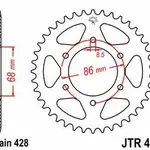 Couronne JT SPROCKETS 46 dents acier pas 428 type 468