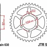 Couronne JT SPROCKETS 41 dents acier pas 630 type type 501