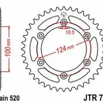 Couronne JT SPROCKETS 45 dents acier pas 520 type 735