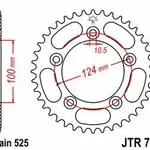 Couronne JT SPROCKETS 39 dents acier pas 525 type 744