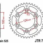 Couronne JT SPROCKETS 42 dents acier pas 525 type 745