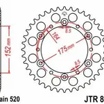 Couronne JT SPROCKETS 41 dents acier standard pas 520 type 853