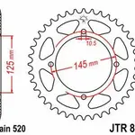 Couronne JT SPROCKETS 46 dents acier pas 520 type 857