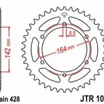 Couronne JT SPROCKETS 52 dents acier pas 428 type 1067
