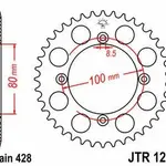 Couronne JT SPROCKETS 50 dents acier pas 428 type 1204