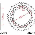 Couronne JT SPROCKETS 41 dents alu ultra-light pas 520 type 1308