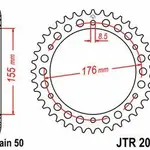 Couronne JT SPROCKETS 43 dents acier pas 530 type 2011