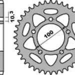 Couronne PBR 36 dents alu ultra-light pas 525 type 4456