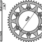 Couronne PBR 49 dents alu ultra-light pas 520 type 4649