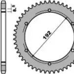 Couronne PBR 53 dents acier standard pas 520 type 223
