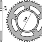 Couronne PBR 50 dents acier standard pas 420 type 464