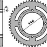 Couronne PBR 51 dents acier standard pas 420 type 467