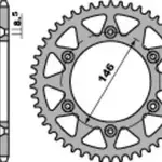 Couronne PBR 51 dents acier standard pas 520 type 808