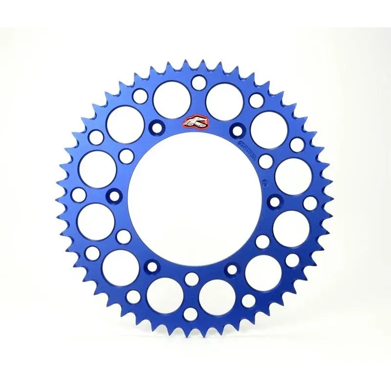 Couronne RENTHAL Ultralight™ 47 dents alu anti-boue pas 420 type 121U bleu