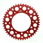 Couronne RENTHAL Ultralight™ 49 dents alu anti-boue pas 520 type 154U rouge