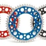 Couronne RENTHAL Twinring® 48 dents Ultra-light anti-boue anodisé dur pas 520 type 1540 rouge