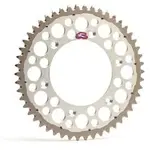 Couronne RENTHAL Twinring® 49 dents Ultra-light anti-boue anodisé dur pas 520 type 2240 argent