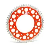 Couronne RENTHAL Twinring® 50 dents Ultra-light anti-boue anodisé dur pas 520 type 2240 orange