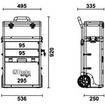 Chariot porte-outils à deux modules superposables BETA RAL2011 orange