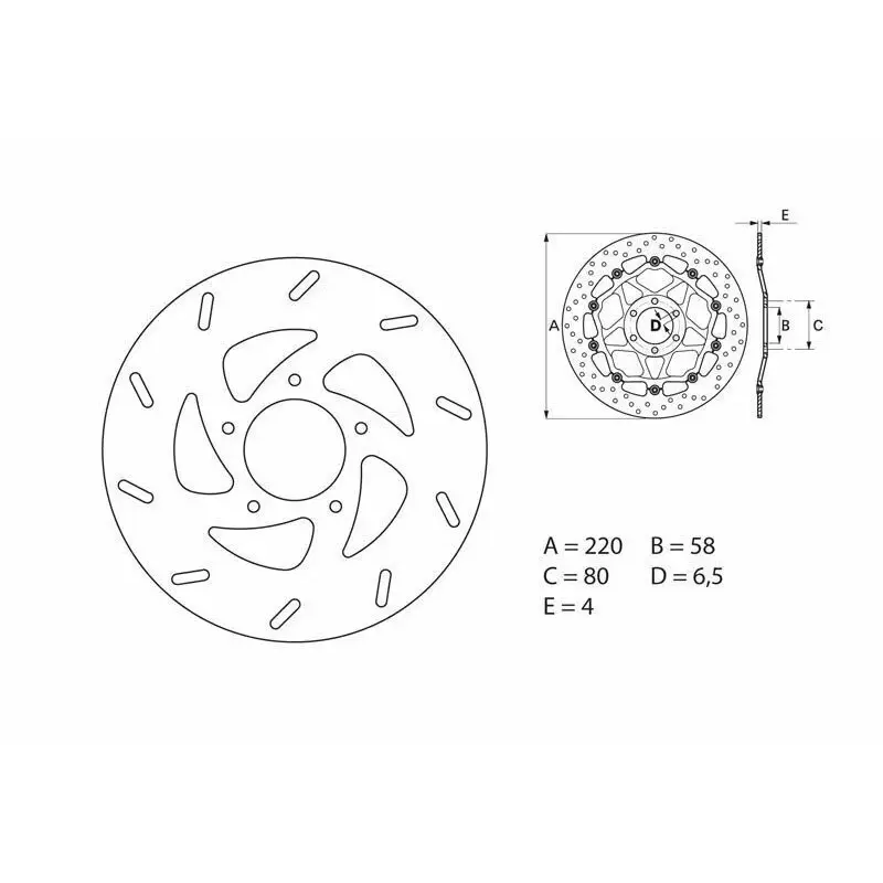 Disque de frein BREMBO Oro rond fixe