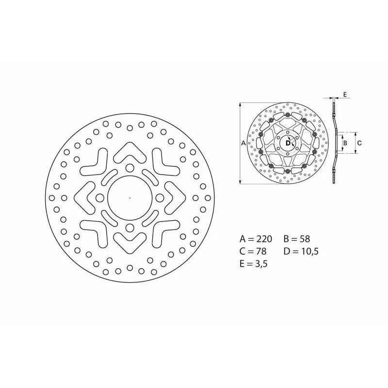 Disque de frein brembo oro rond fixe