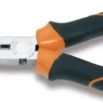 Pince à becs plats longs striés BETA taille 200 branches gainées confort bi-matières