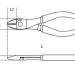Pince coupante diagonale à faible effort de coupe BETA taille 200 branches gainées confort bi-matières