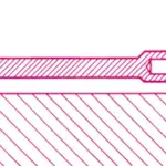 Clé à pipe débouchée BETA 8mm chromée polie