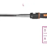 Clé dynamométrique à déclenchement BETA 10-50Nm 3/8 avec cliquet réversible pour serrage à droite