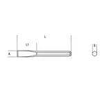 Burin plat BETA 25mm