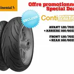 Train de pneus Sport-Touring CONTINENTAL ContiMotion (120/70 ZR 17 + 160/60 ZR 17)