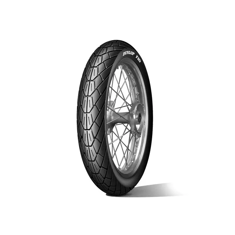 Pneu DUNLOP F20 WLT Lettrage Blanc 110/90-18 M/C 61V TL