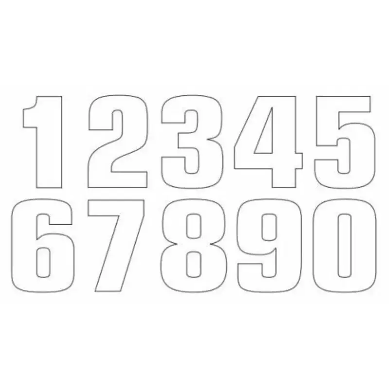 Numéro de course 3 TECNOSEL 20x13cm blanc jeu de 3