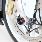 Protections fourche et bras oscillant (axe de roue) GILLES TOOLING GTA noir/rouge BMW