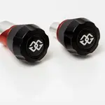 Protections fourche et bras oscillant (axe de roue) GILLES TOOLING GTA noir/rouge Yamaha