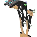 Support de plaque V PARTS noir Kawasaki Z125