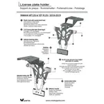 Support de plaque V PARTS noir Yamaha MT-125/YZF-R 125