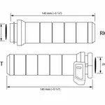 Poignées chauffantes KOSO Titan-X switch integré Harley Davidson cable