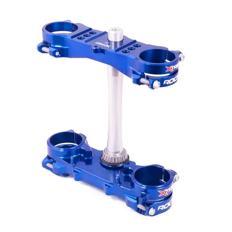 Té de fourche XTRIG Rocs Tech bleu déport 25mm Yamaha YZ250