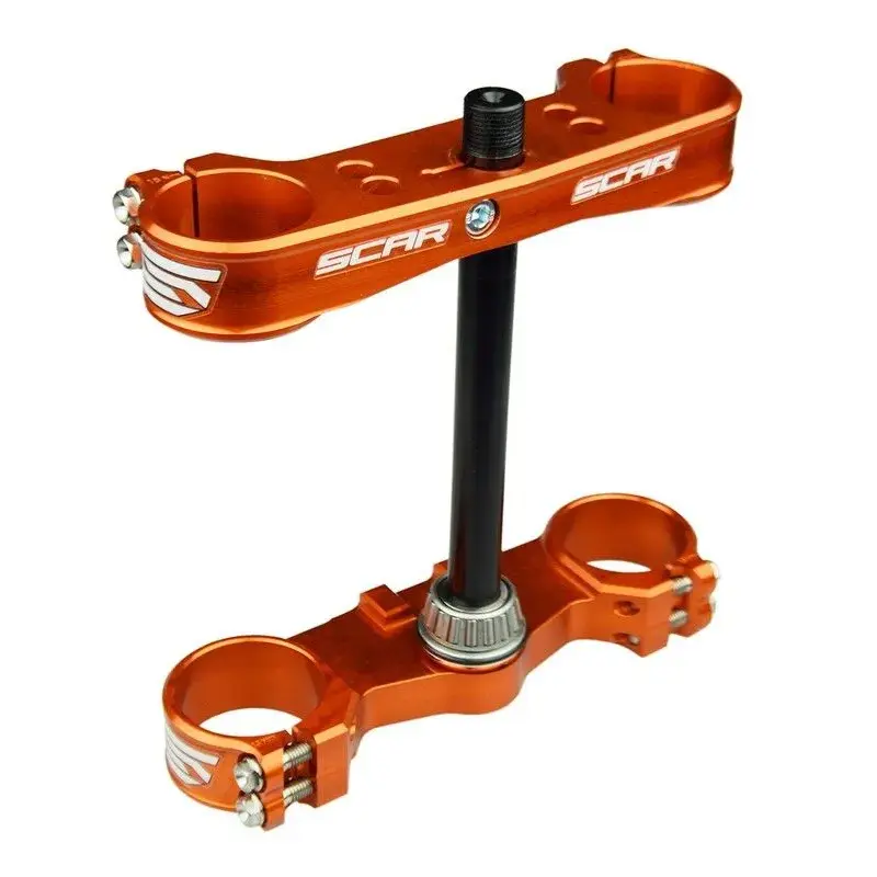 Té de fourche SCAR Offset origine orange KTM SX50