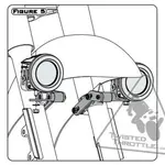 Support éclairage DENALI garde boue Harley Davidson