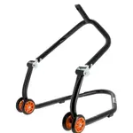 Béquille avant sous té BIHR Home Track noir mat roues orange