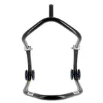 Béquille avant sous té BIHR Home Track noir mat roues bleu