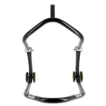 Béquille avant sous té BIHR Home Track noir mat roues jaune