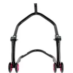 Béquille avant sous té BIHR Home Track noir mat roues rose