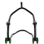 Béquille avant sous té BIHR Home Track noir mat roues vert