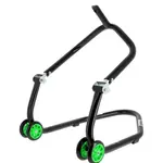 Béquille avant sous té BIHR Home Track noir mat roues vert