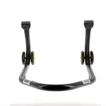 Béquille arrière BIHR Home Track supports en &quot;V&quot; noir mat roues jaune